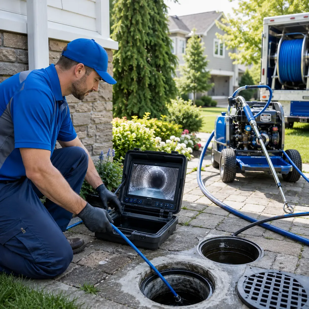 Outdoor drain cleaning professionals serving Woodstock, IL