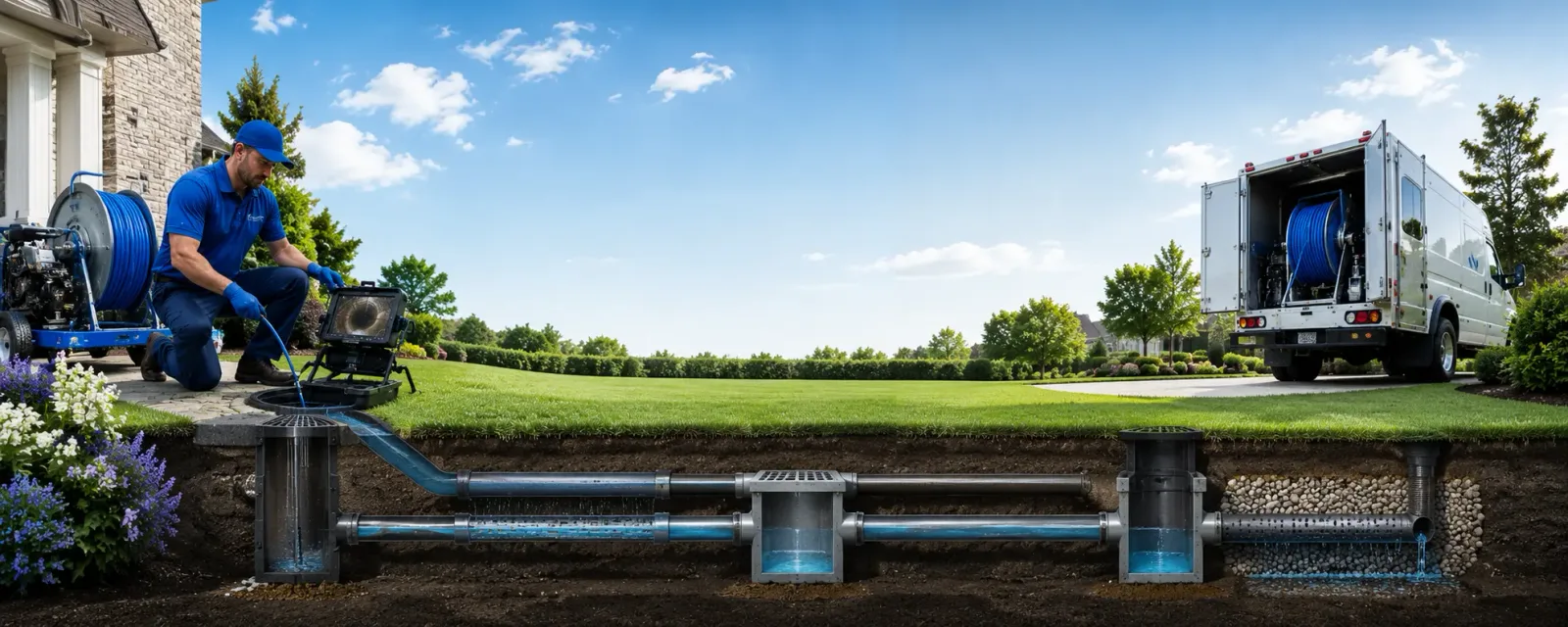 Outdoor drain cleaning information for Woodstock, IL
